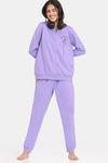 Rosaline Cozy Fits Knit Poly Loungewear Top - Violet Tulip — thumbnail 4